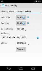 Meeting Finder App Screenshot 01